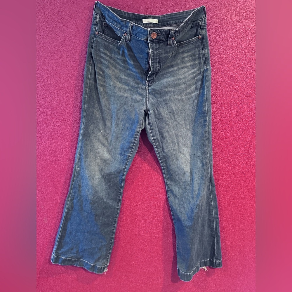 LC Lauren Conrad Relaxed Blue Jeans with Dimensional Wash